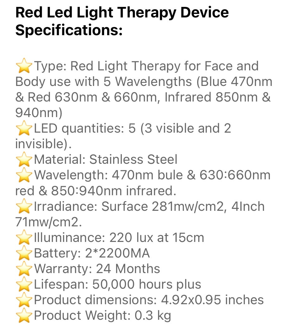 **SPECIAL**5 LED Diode-Blue/Yellow/Red Light Torch- 940nm- RRP$450
